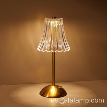 Lámpara de mesa de metal retro con carga USB de alta calidad